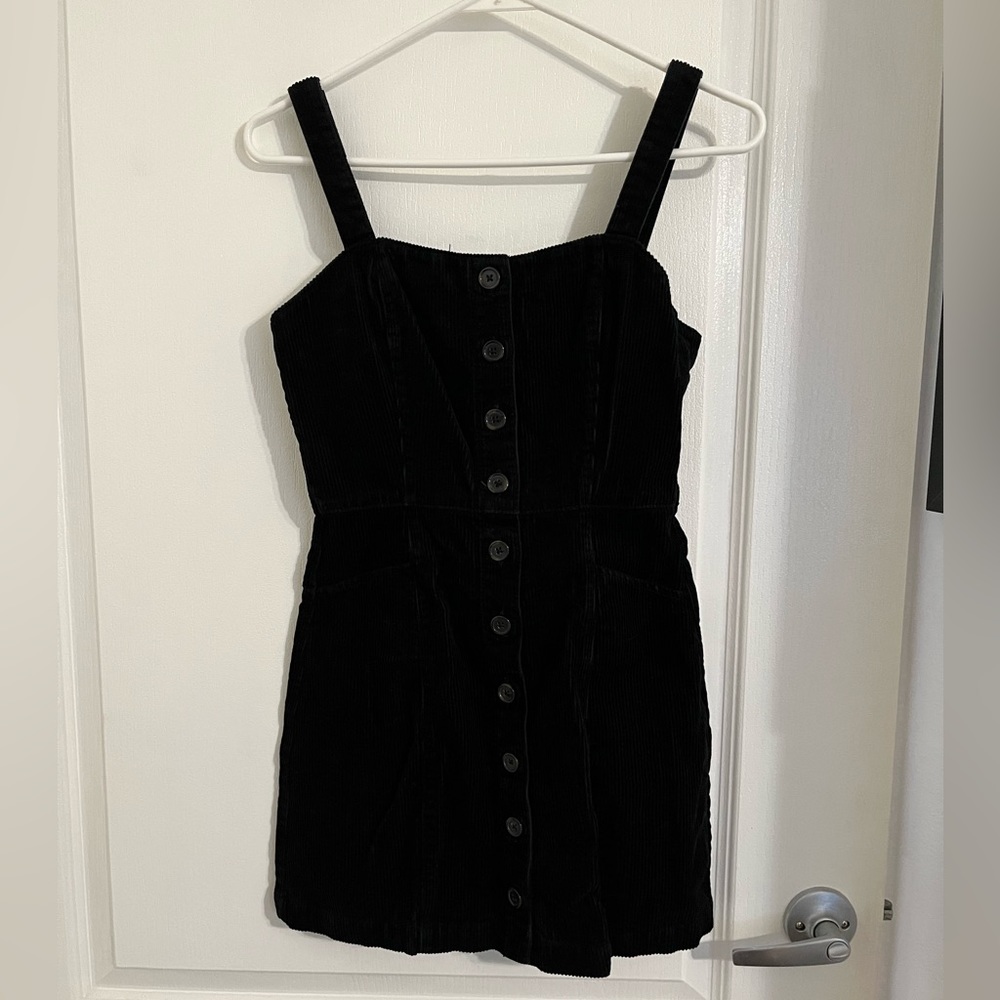 Black corduroy dress